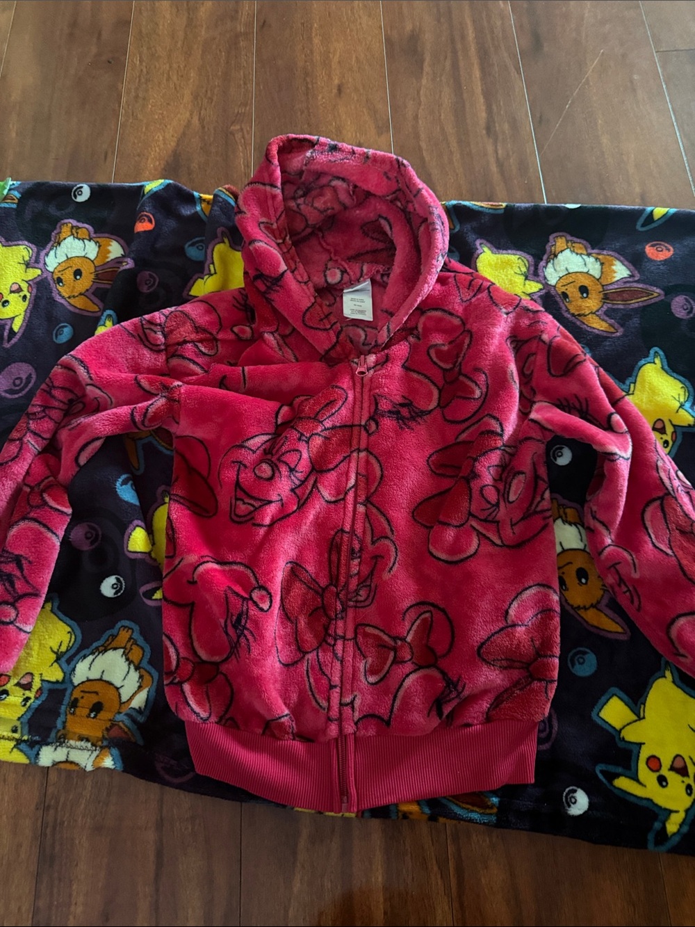 Minnie Mouse Girls' Pink Fleece Zip-Up Jacket